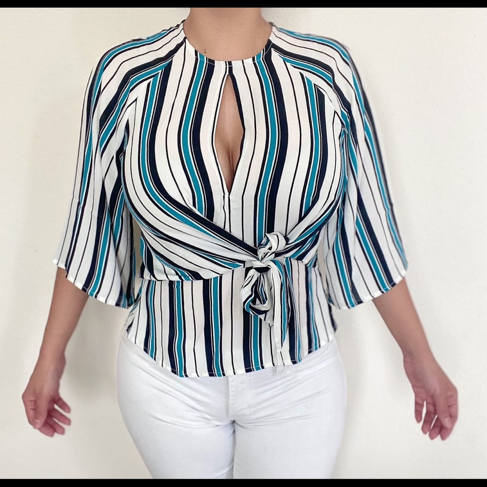 Ivory Stripes Top